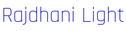 Rajdhani Light 字体